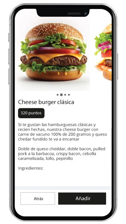 Ver demo de app móvil y tienda online para hamburgueserías